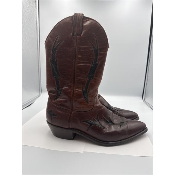 Vintage Code West Cowboy Western Boots Men\'s 9,5 M Brown & Black main image 13